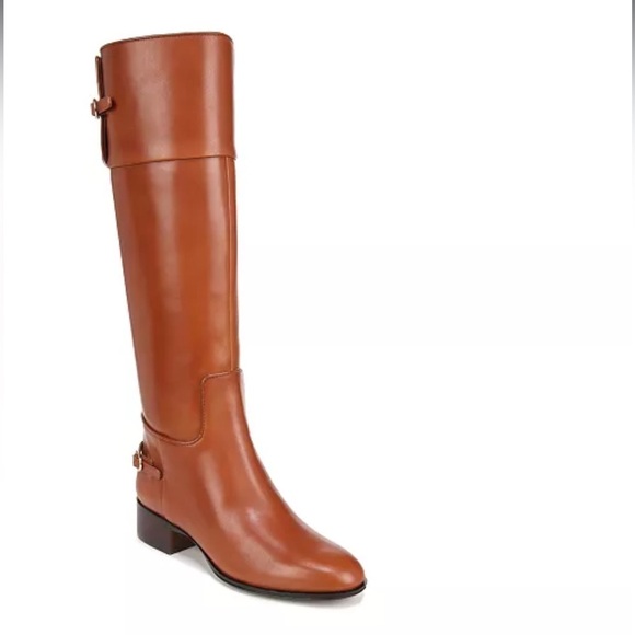 Franco Sarto Jazrin Cognac Knee-High Riding Boots. NWT- size 6.5 wide calf - Picture 1 of 13
